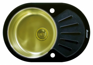 Мойка кухонная Seaman Eco Glass SMG-730B Gold Мойка кухонная Seaman Eco Glass SMG-730B Gold