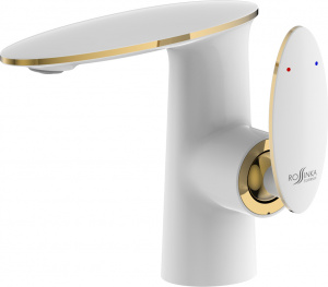 Смеситель Rossinka RS30-11W для раковины, с донным клапаном Смеситель Rossinka RS30-11W для раковины, с донным клапаном