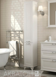 Шкаф-пенал Акватон Леон Н дуб белый Шкаф-пенал Акватон Леон Н дуб белый