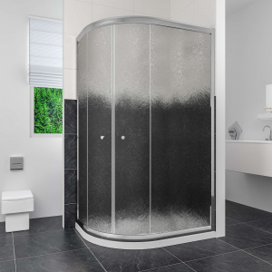 Душевой уголок RGW Classic CL-61 (965-990)x(765-790)x1850 профиль хром, стекло шиншилла