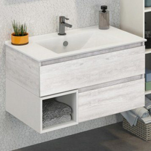 Тумба с раковиной Comforty Турин 90 дуб белый Тумба с раковиной Comforty Турин 90 дуб белый