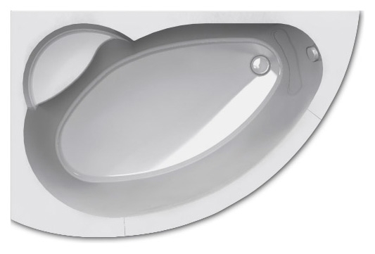 Акриловая ванна Акватек Аякс 2 170x110 левая