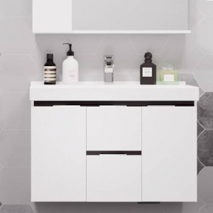 Тумба с раковиной Акватон Рене 80 белый, грецкий орех Тумба с раковиной Акватон Рене 80 белый, грецкий орех