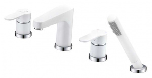 Смеситель Cezares Laconico C BVDM BLC на борт ванны, белый Смеситель Cezares Laconico C BVDM BLC на борт ванны, белый