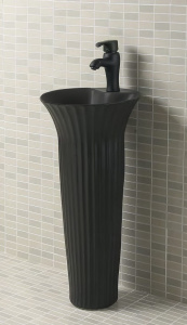 Керамическая напольная раковина Gid Nb132bg черный графит