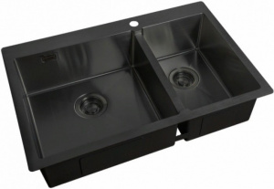 Мойка кухонная Zorg Light ZL R 780-2-510-L GRAFIT Мойка кухонная Zorg Light ZL R 780-2-510-L GRAFIT