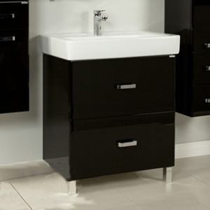 Тумба с раковиной Акватон Америна Н 80 черная