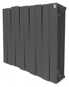 Радиатор биметаллический Royal Thermo Piano Forte 500 noir sable 10 секций, черный