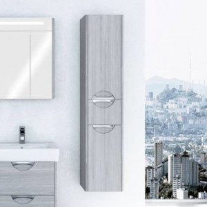 Шкаф-пенал Акватон Сильва R дуб фьорд, с бельевой корзиной Шкаф-пенал Акватон Сильва R дуб фьорд, с бельевой корзиной