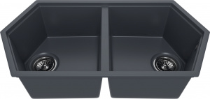 Мойка кухонная KitKraken Gulf Graphite темно-серая Мойка кухонная KitKraken Gulf Graphite темно-серая