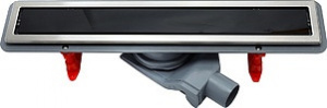 Душевой лоток Pestan Confluo Premium Line 300 черное стекло/сталь Душевой лоток Pestan Confluo Premium Line 300 черное стекло/сталь