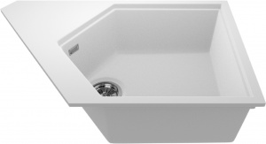 Мойка кухонная KitKraken River White белая