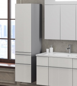 Шкаф-пенал Smile Кристалл 30 белый, L