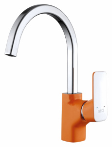 Смеситель D&K Berlin Kunste  для кухонной мойки, оранжевый Смеситель D&K Berlin Kunste  для кухонной мойки, оранжевый