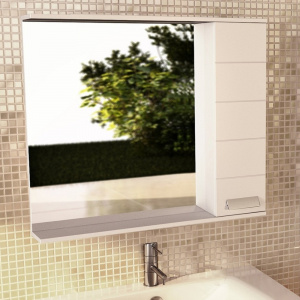 Зеркало-шкаф Comforty Модена 90, белый матовый