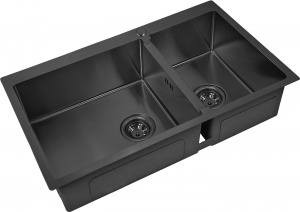 Мойка кухонная Zorg Inox PVD 78-2-51 L grafit Мойка кухонная Zorg Inox PVD 78-2-51 L grafit