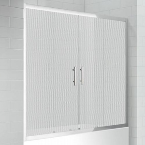 Шторка на ванну Cezares Eco O VF 2 170/145 P Cr стекло punto Шторка на ванну Cezares Eco O VF 2 170/145 P Cr стекло punto