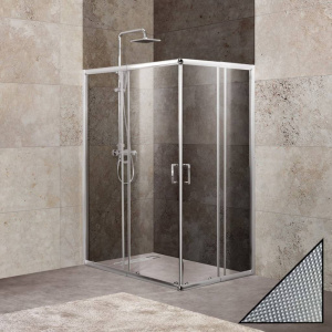 Душевой уголок BelBagno Unique AH-2-100/115-75/90-P-Cr стекло punto Душевой уголок BelBagno Unique AH-2-100/115-75/90-P-Cr стекло punto