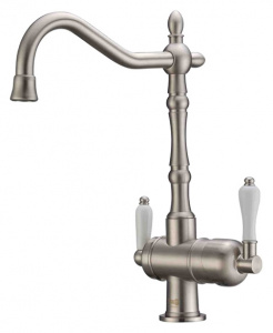 Смеситель Zorg Clean Water ZR 326 YF nickel для кухонной мойки Смеситель Zorg Clean Water ZR 326 YF nickel для кухонной мойки