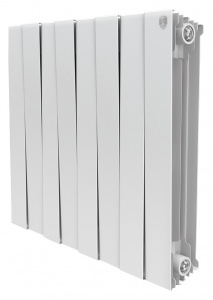 Радиатор биметаллический Royal Thermo Piano Forte 500 bianco traffico 8 секций, белый Радиатор биметаллический Royal Thermo Piano Forte 500 bianco traffico 8 секций, белый