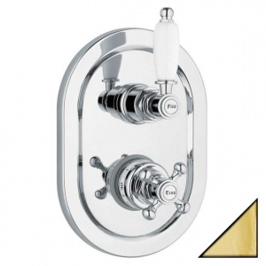 Термостат Cezares Elite VDIM2-T-03/24-Bi С ВНУТРЕННЕЙ ЧАСТЬЮ, золото Термостат Cezares Elite VDIM2-T-03/24-Bi С ВНУТРЕННЕЙ ЧАСТЬЮ, золото
