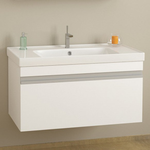 Тумба с раковиной Dreja Grace 90 белый глянец Тумба с раковиной Dreja Grace 90 белый глянец