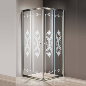 Душевой уголок Cezares Giubileo-A-2-80 стекло с узором, бронза Душевой уголок Cezares Giubileo-A-2-80 стекло с узором, бронза