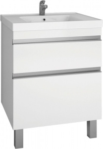 Тумба с раковиной Dreja Grace Plus 60 с опорами, белый глянец Тумба с раковиной Dreja Grace Plus 60 с опорами, белый глянец