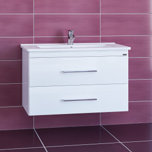 Тумба с раковиной СанТа Вегас 85 подвесная, 2 ящика Тумба с раковиной СанТа Вегас 85 подвесная, 2 ящика