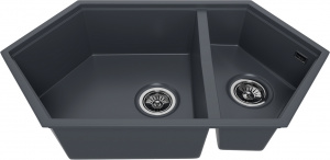 Мойка кухонная KitKraken Creek Graphite темно-серая