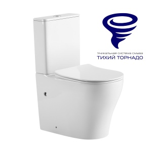 Унитаз-компакт PRATO Кодэ CO-6092A напольный безободковый с микролифтом, с сиденьем дюропласт Унитаз-компакт PRATO Кодэ CO-6092A напольный безободковый с микролифтом, с сиденьем дюропласт