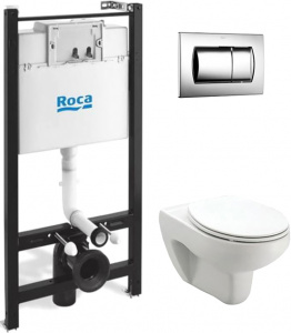 Комплект Roca Victoria ПЭК 893100000 инсталляция + унитаз + сиденье+ кнопка Комплект Roca Victoria ПЭК 893100000 инсталляция + унитаз + сиденье+ кнопка