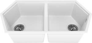 Мойка кухонная KitKraken Gulf White белая