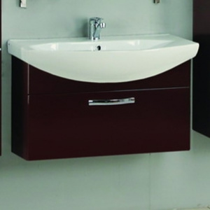 Тумба с раковиной Акватон Ария 80 темно-коричневая