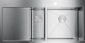 Мойка кухонная Omoikiri Akisame 100-2-IN-R нержавеющая сталь