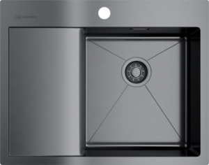 Мойка кухонная Omoikiri Akisame 65-GM-R вороненая сталь Мойка кухонная Omoikiri Akisame 65-GM-R вороненая сталь