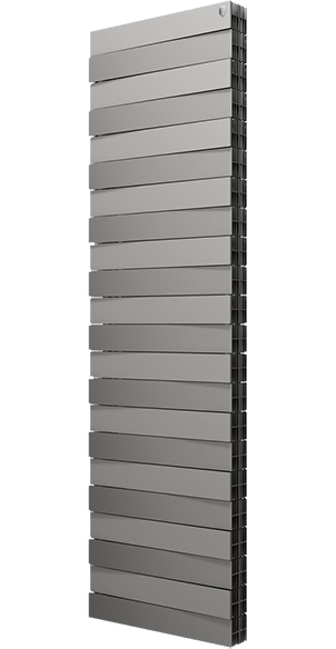 Радиатор биметаллический Royal Thermo Piano Forte Tower silver satin 22 секции, серебро