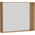 Зеркало Aqwella Basic 80 дуб золотой, с полкой