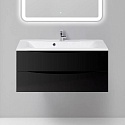 Тумба с раковиной BelBagno Marino 100 nero lucido