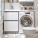 Тумба с раковиной Alavann Soft Silver 120 белая