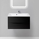 Тумба с раковиной BelBagno Marino 80 nero lucido