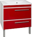 Тумба с раковиной Runo Мира 75 красная