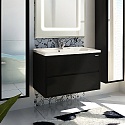 Тумба с раковиной Акватон Римини 80 черная