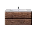 Тумба под раковину Vincea Alba VMC-1A100RW 100 см, подвесная, коричневый
