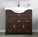 Тумба с раковиной Акватон Идель 85 дуб шоколадный