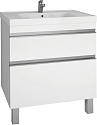 Тумба с раковиной Dreja Grace Plus 70 с опорами, белый глянец