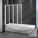 Шторка на ванну Cezares Relax V-4-90/140-P-Bi-L стекло punto