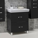 Тумба с раковиной Акватон Америна Н 70 черная