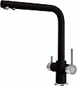 Смеситель Zorg Sanitary ZR 348 YF хром, черный металл, для кухонной мойки