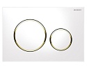 Кнопка смыва Geberit Sigma 20 115.882.KK.1 белая с золотом